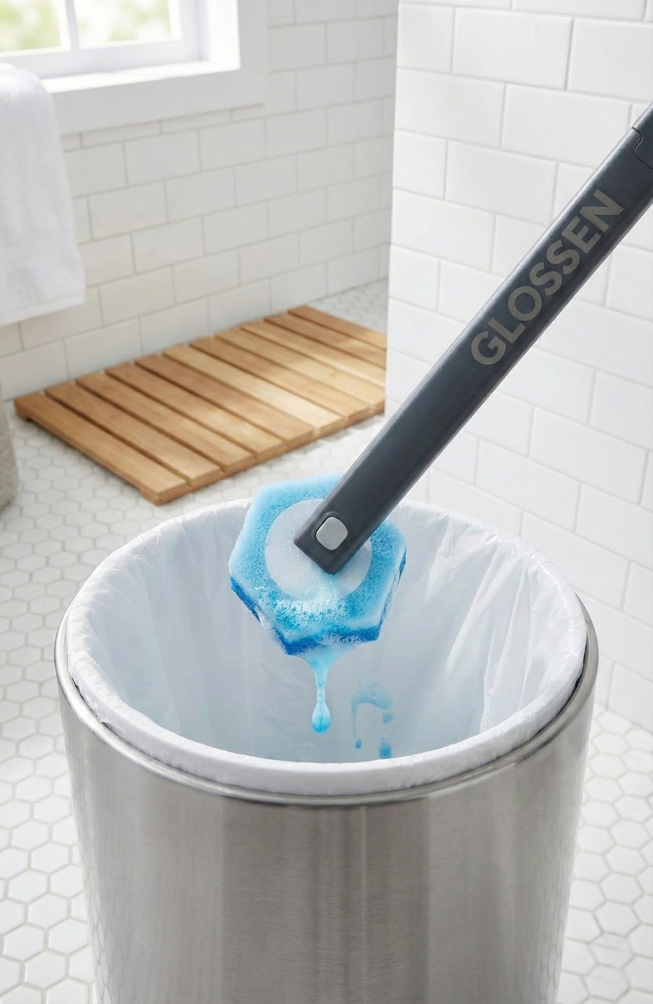 GLOSSEN Disposable Toilet Brush - Cleaner With 48 Refill Pads