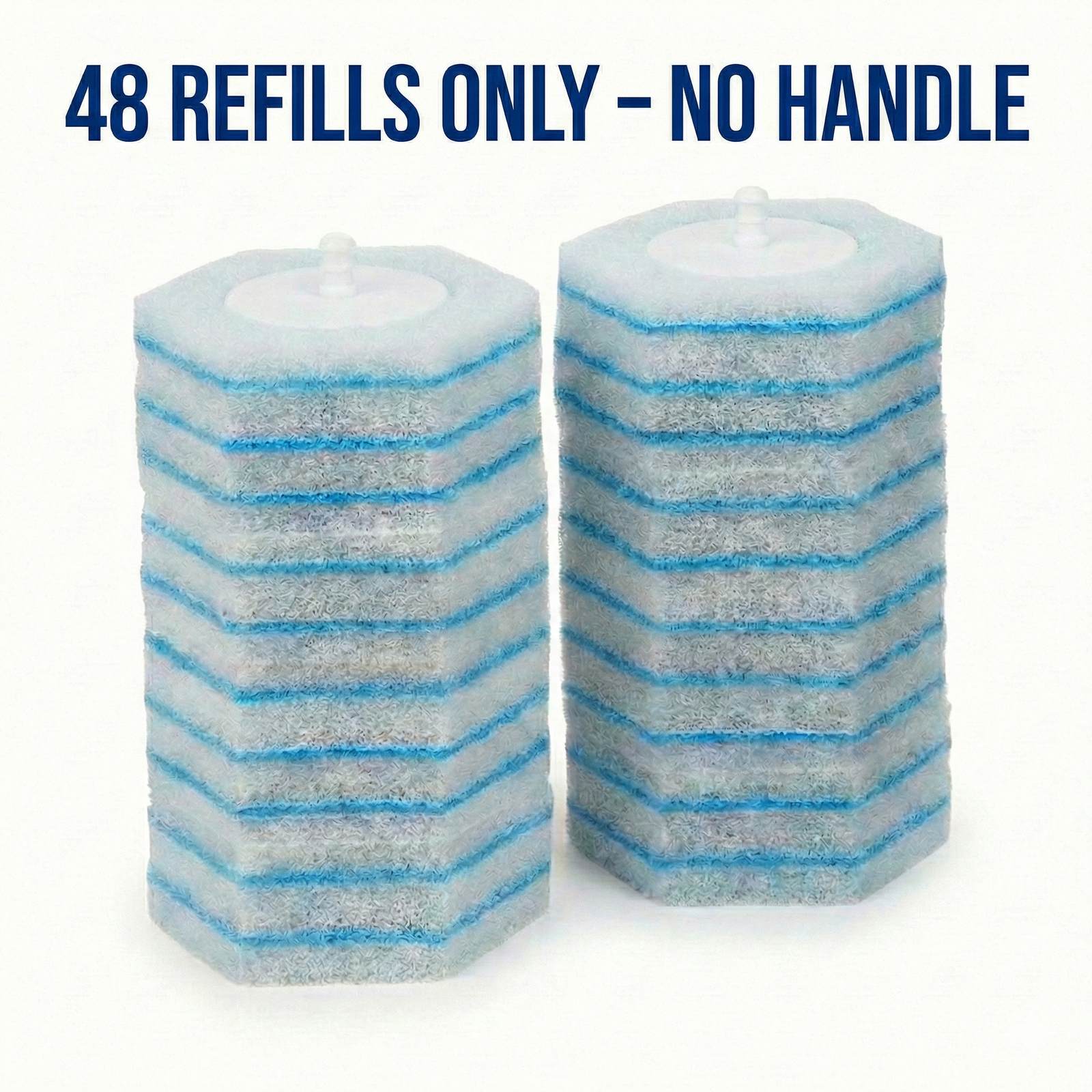 GLOSSEN Disposable Toilet Brush - 48 Pack Refill Only - Ocean Fresh